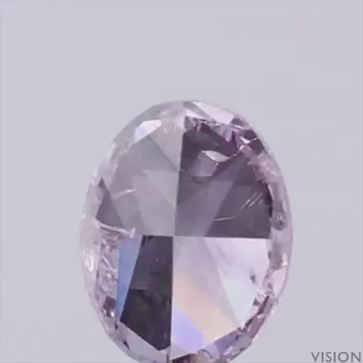 GIA Certified 0.27 CT Oval Natural Purplish Pink Diamond I3 Clarity (4.34 MM)
