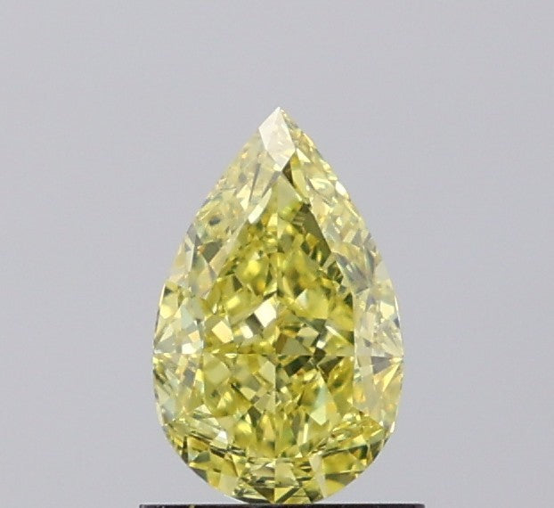 GIA Certified 1.13 CT Natural Pear Diamond Fancy Yellow Color Clarity VS1 (8.42 MM)