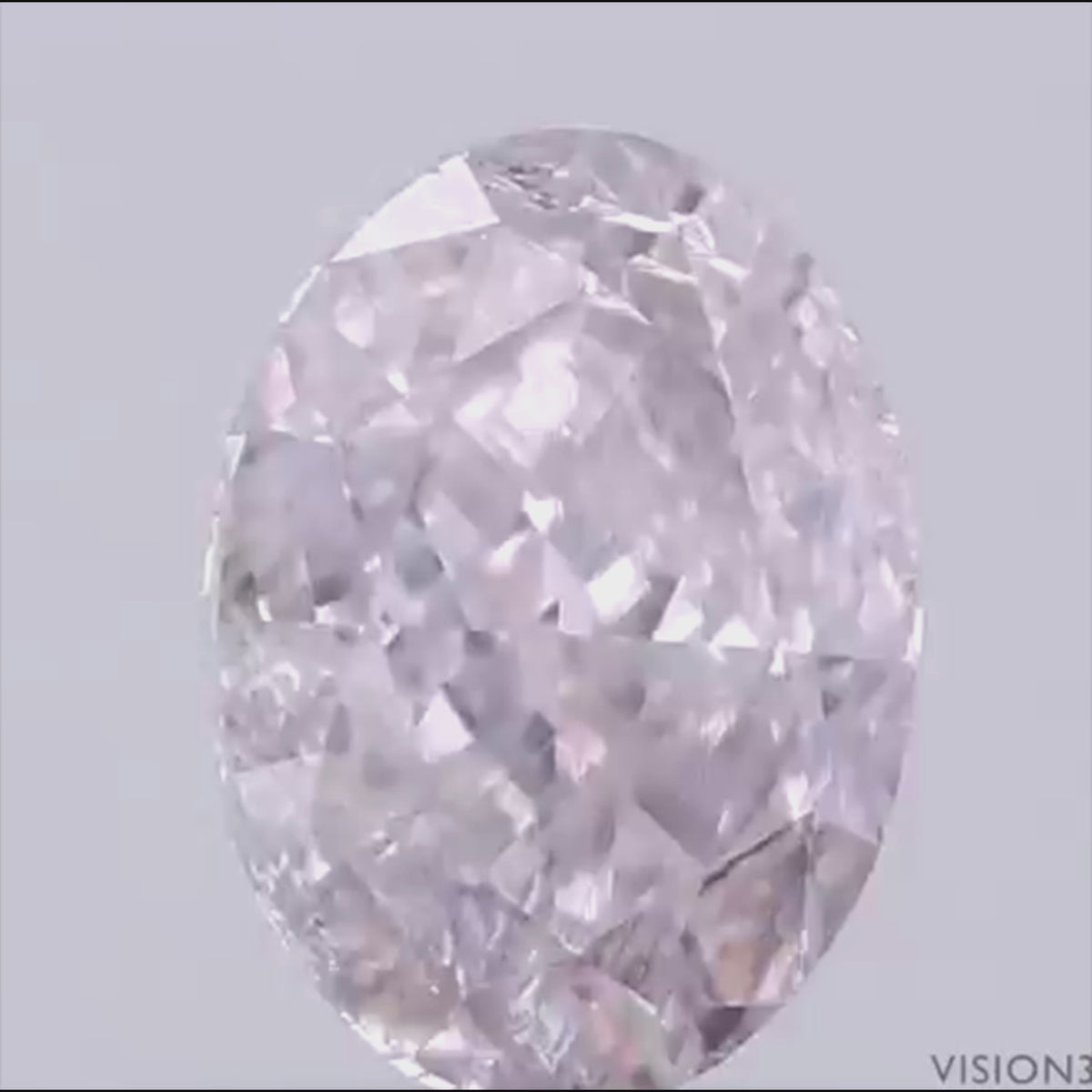 GIA Certified 0.41 CT Oval Shape Natural Diamond Pink Color I2 Clarity (5.10 MM)