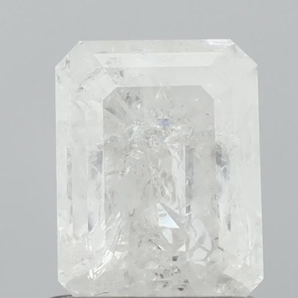 0.94 CT Emerald Shape Natural Diamond White Color I3 Clarity (6.63 MM)