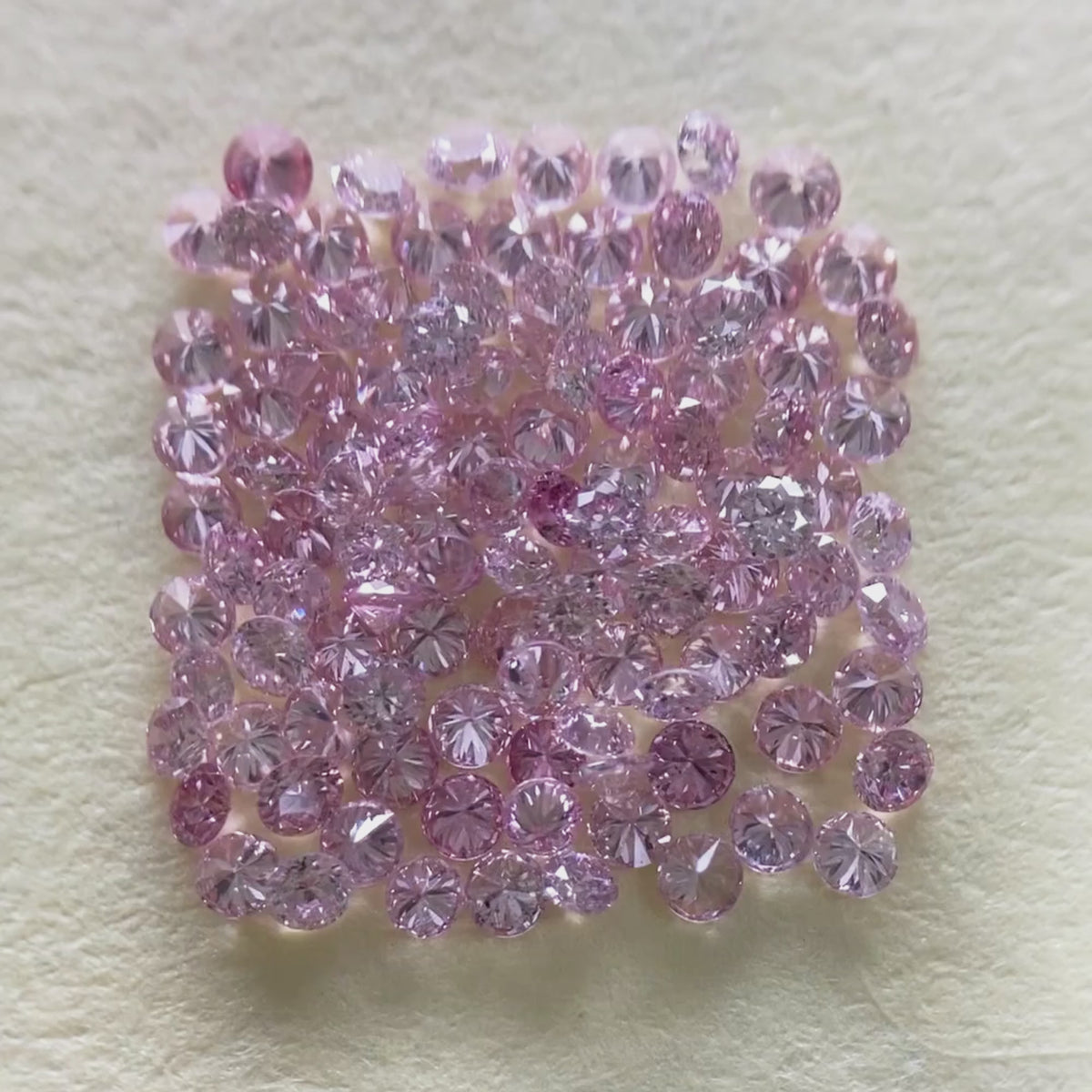 0.71 CT(108 Pcs) Round Natural Diamond Pink Color VS-SI Clarity
