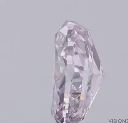 GIA Certified 0.26 CT Oval Shape Natural Diamond Purplish Pink Color SI2 Clarity (4.52 MM)