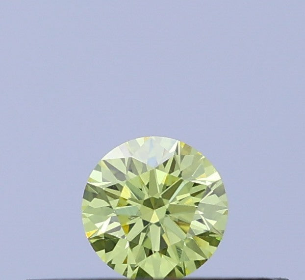 0.12 CT Natural Round Diamond Vivid Yellow Color Clarity VVS1 (3.25 MM)