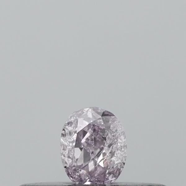 0.12 CT Oval Shape Natural Diamond Pink Color I1 Clarity (3.17 MM)