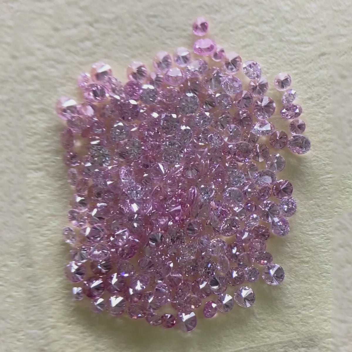 0.18 CT ラウンド ローズ カット シェイプ 天然ダイヤモンド ピンク色 I2 クラリティ (3.86 MM)