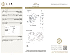 GIA Certified 1.00 CT Cushion Diamond Natural  Brownish Yellow Color VS2 Clarity (6.21 MM) (Copy)