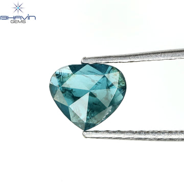 0.46 CT Natural Heart Diamond Enhanced Blue Color Clarity I3 (6.05 MM)