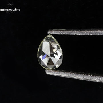 1.00 CT ペアシェイプ ナチュラル ダイヤモンド グレー グリーン カラー SI2 クラリティ (7.07 MM)