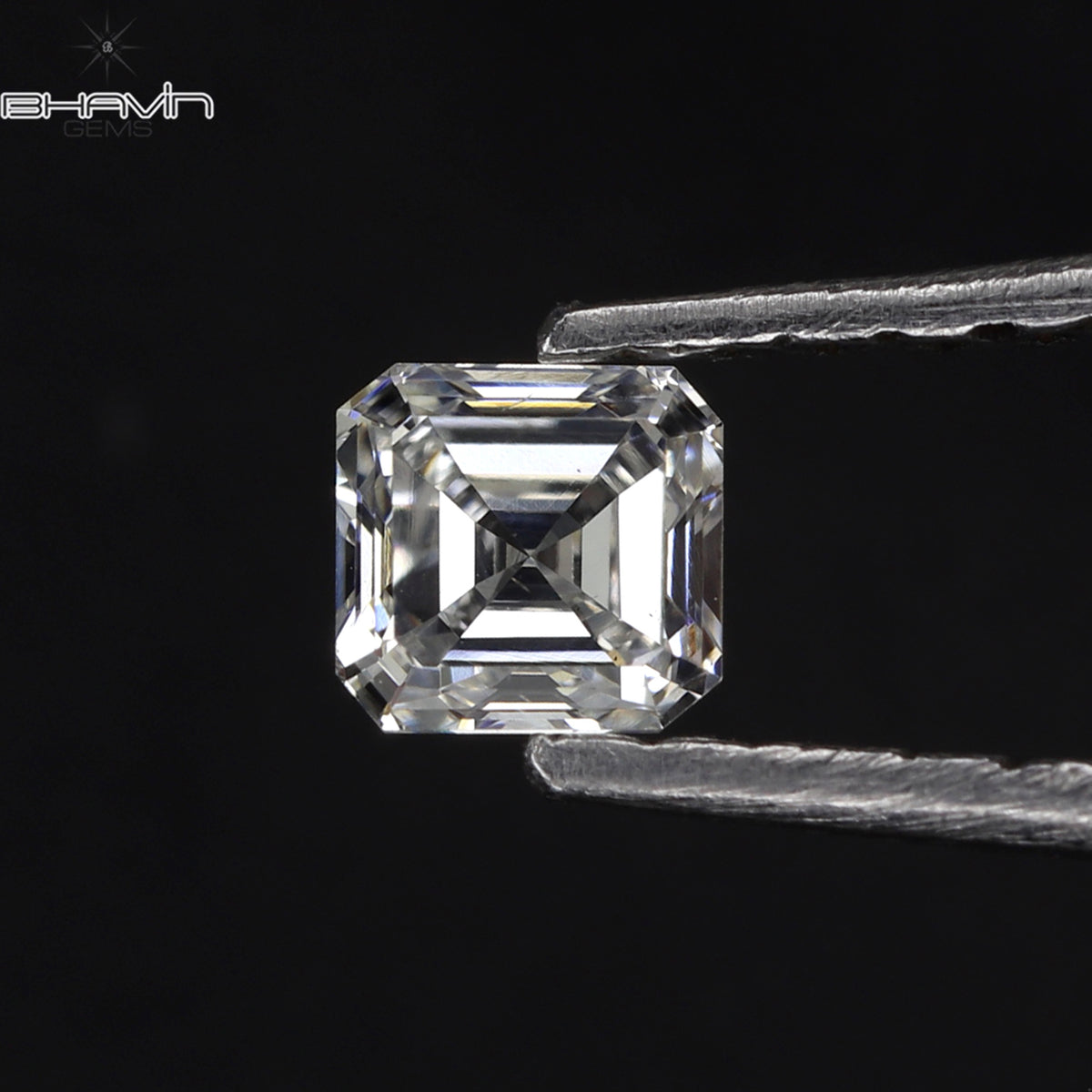 0.25 CT Natural Asscher Diamond White (G+) Color Clarity VVS-VS (3.60 MM)