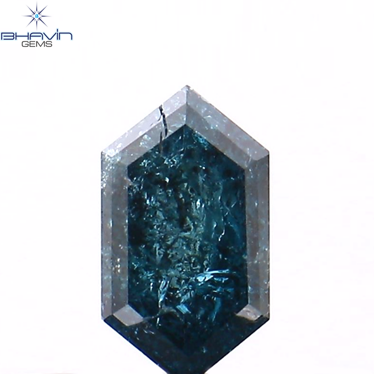 0.19 CT 六角形 天然ダイヤモンド イエロー カラー I2 クラリティ (6.65 MM)