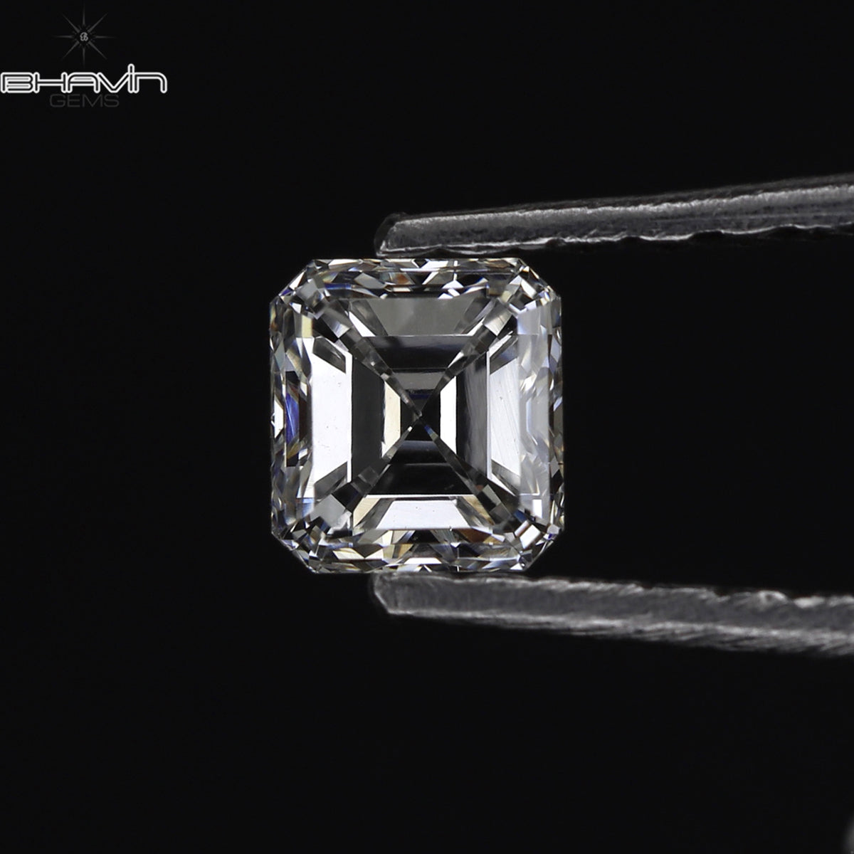 0.20 CT Natural Asscher Diamond White (G+) Color Clarity VVS-VS (3.40 MM)