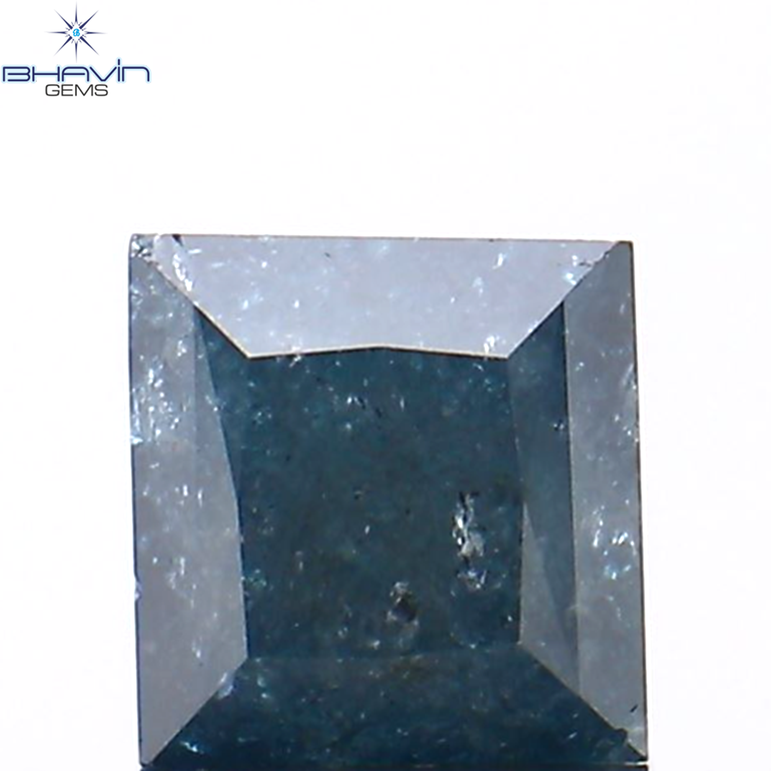 0.30 CT Princess Shape Natural Diamond Blue Color I3 Clarity (3.40 MM )