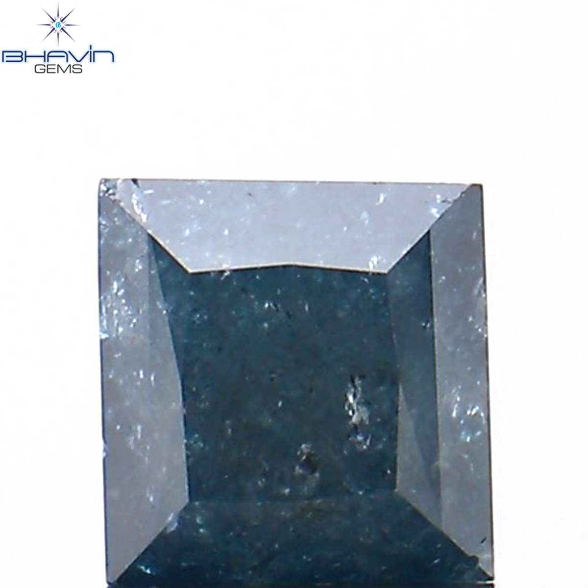 0.30 CT Natural Princess Diamond Enhanced Blue Color Clarity I3 (3.40 MM)
