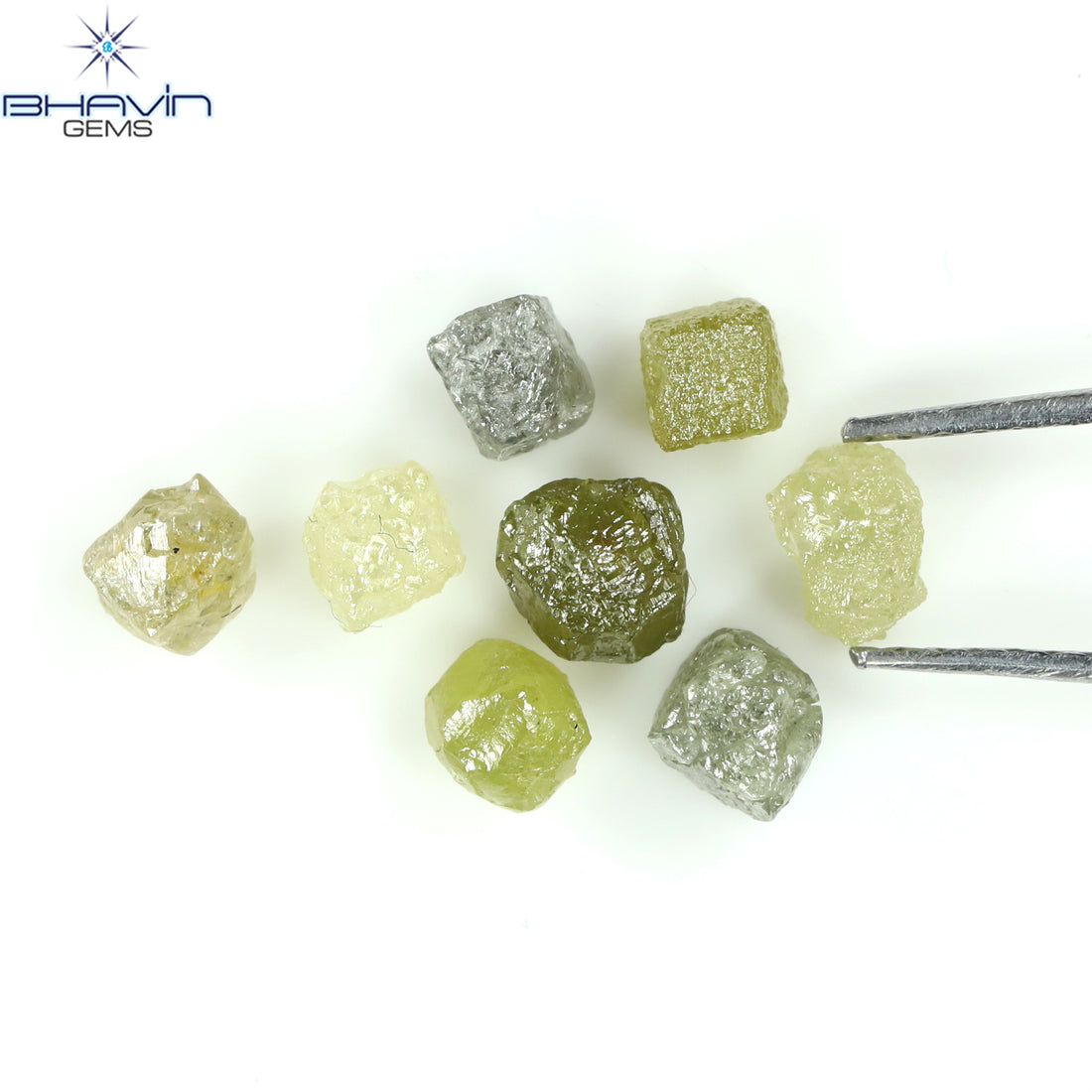 4.05 CT/8 Pcs Natural Rough Diamond Mix Color Clarity I3 (4.37 MM)