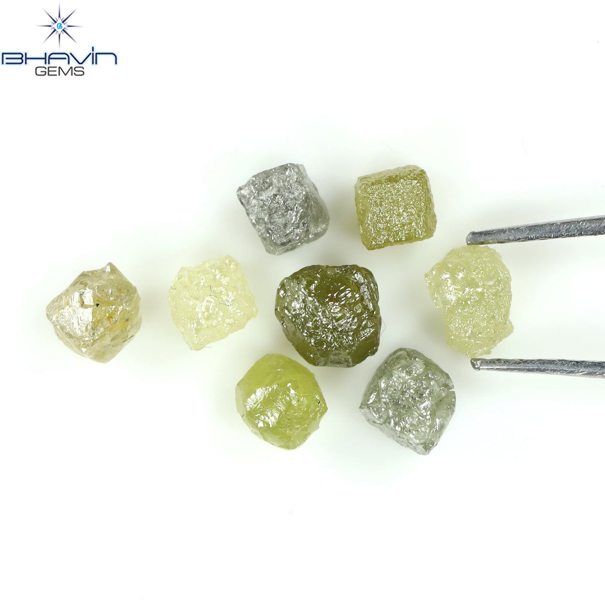 4.05 CT/8 Pcs Natural Rough Diamond Mix Color Clarity I3 (4.37 MM)