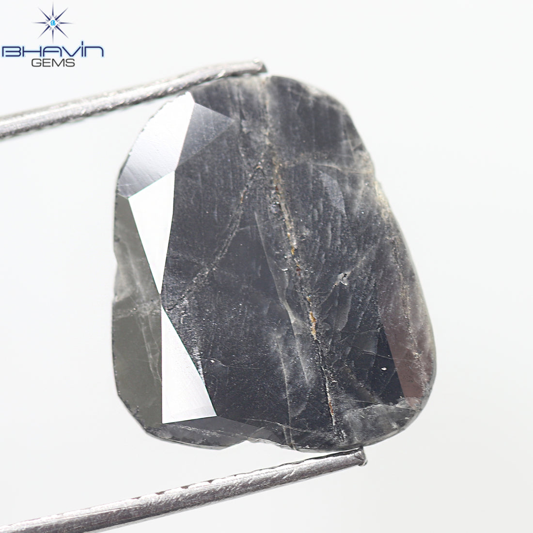 1.78 CT Slice Natural Diamond Black Color Clarity I3 (13.00 MM)