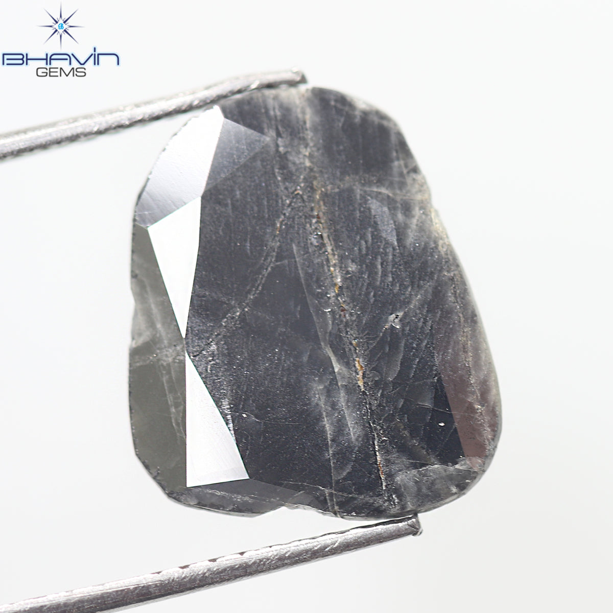1.78 CT Slice Natural Diamond Black Color Clarity I3 (13.00 MM)