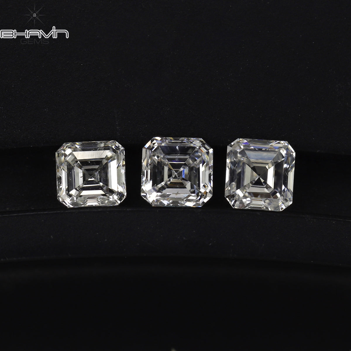 0.20 CT Natural Asscher Diamond White (G+) Color Clarity VVS-VS (3.40 MM)