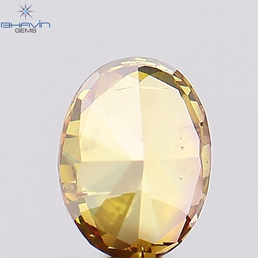 0.33 CT、オーバル ダイヤモンド、ブラウン ピンク色、天然ルース ダイヤモンド、クラリティ SI1、(4.82 MM)