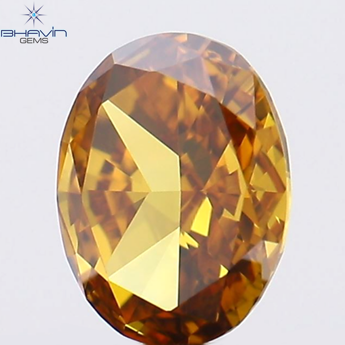 0.20 CT Natural Oval Diamond Enhanced Champagne Color Clarity VS1 (4.17 MM)
