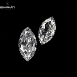 0.16 CT/2 ピース マーキス シェイプ ナチュラル ダイヤモンド ホワイト カラー VS-SI クラリティ (4.24 MM)