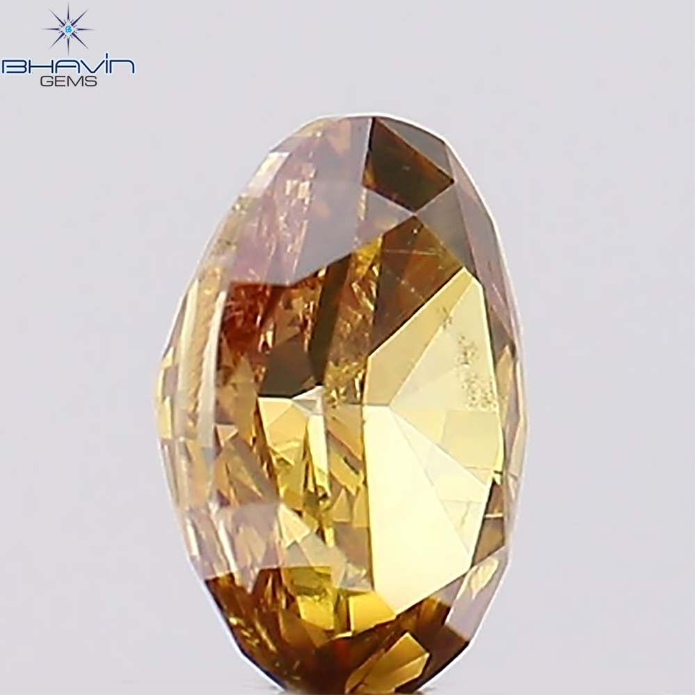 0.33 CT Oval Natural Diamond Brown Pink Color Clarity SI1 (4.82 MM)