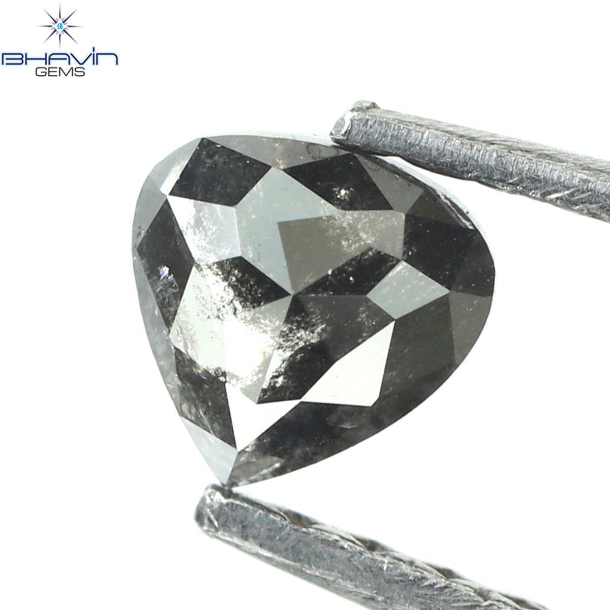 0.29 CT ハート シェイプ ナチュラル ダイヤモンド ソルト アンド ペッパー カラー I3 クラリティ (4.08 MM)