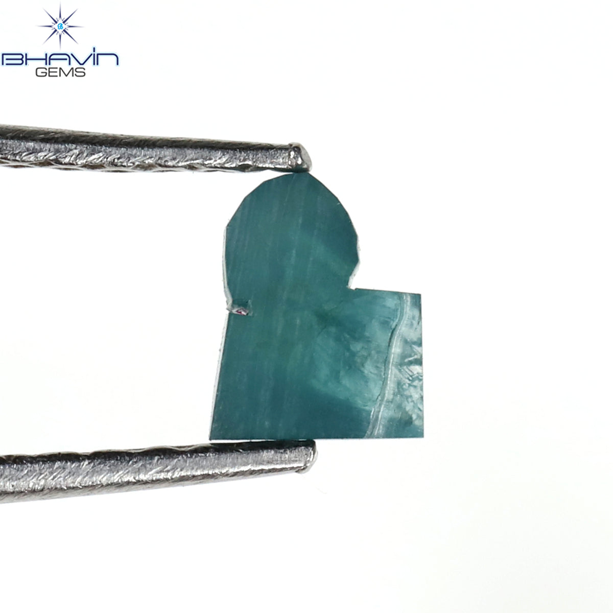 0.23 CT Natural Statue Rough Diamond Enhanced Blue Color Clarity I3 (5.42 MM)