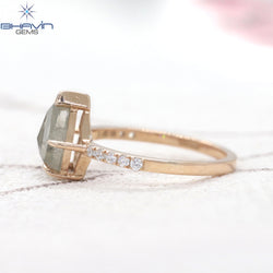 Pentagon Diamond Natural Diamond Ring White Color Gold Ring Engagement Ring