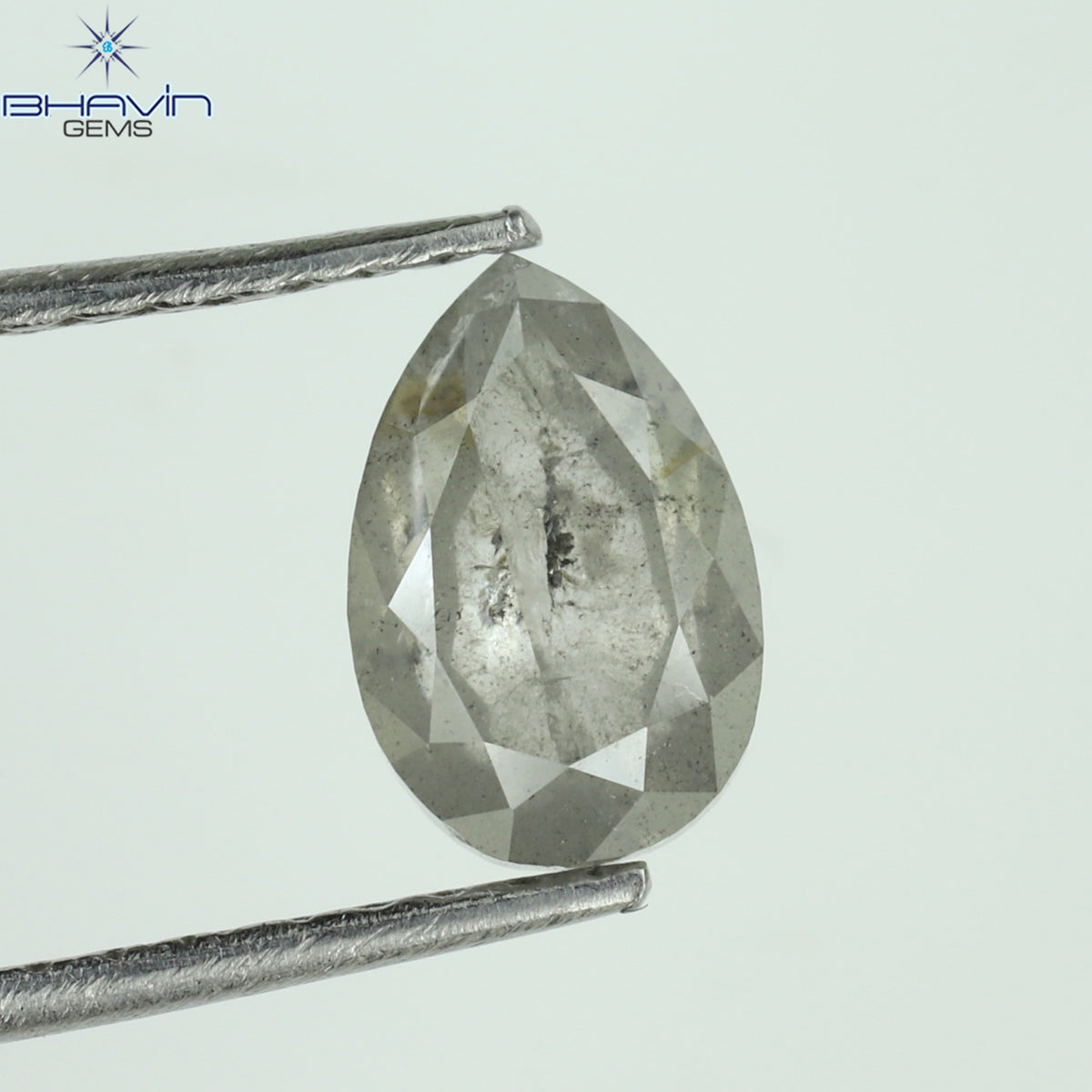 0.53 CT ペアシェイプ ナチュラル ルース ダイヤモンド ソルト アンド ペッパー カラー I3 クラリティ (5.90 MM)