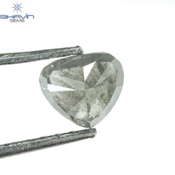 0.60 CT Heart Shape Natural Diamond Salt And pepper Color I3 Clarity (4.54 MM)