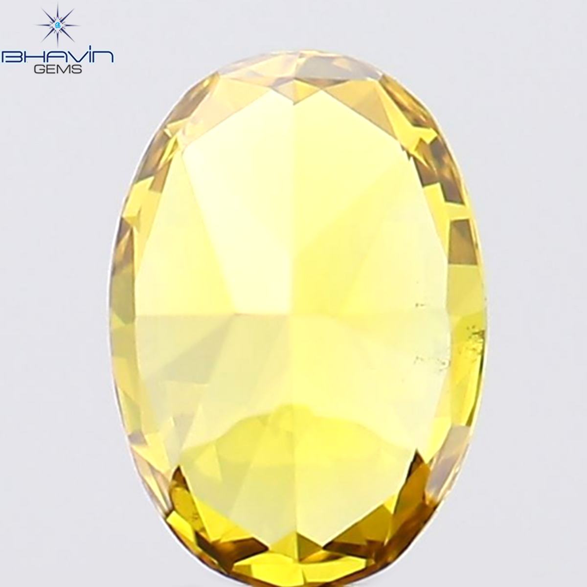 0.23 CT Natural Oval Diamond Enhanced Orange Color Clarity VS1 (4.53 MM)