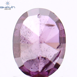 0.30 CT Oval Shape Natural Diamond Enhanced Pink Color I1 Clarity (4.42 MM)
