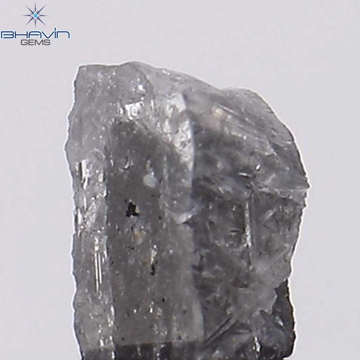 0.44 CT Natural Rough Diamond Salt And Pepper Color Clarity I3 (4.95 MM)