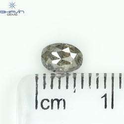 1.46 CT クッション シェイプ ナチュラル ルース ダイヤモンド ソルト アンド ペッパー カラー I3 クラリティ (6.83 MM)