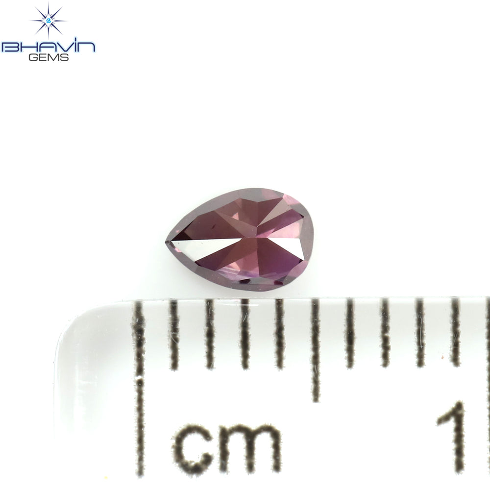 0.20 CT ペアシェイプ ナチュラル ダイヤモンド ピンク色 VS1 クラリティ (4.27 MM)