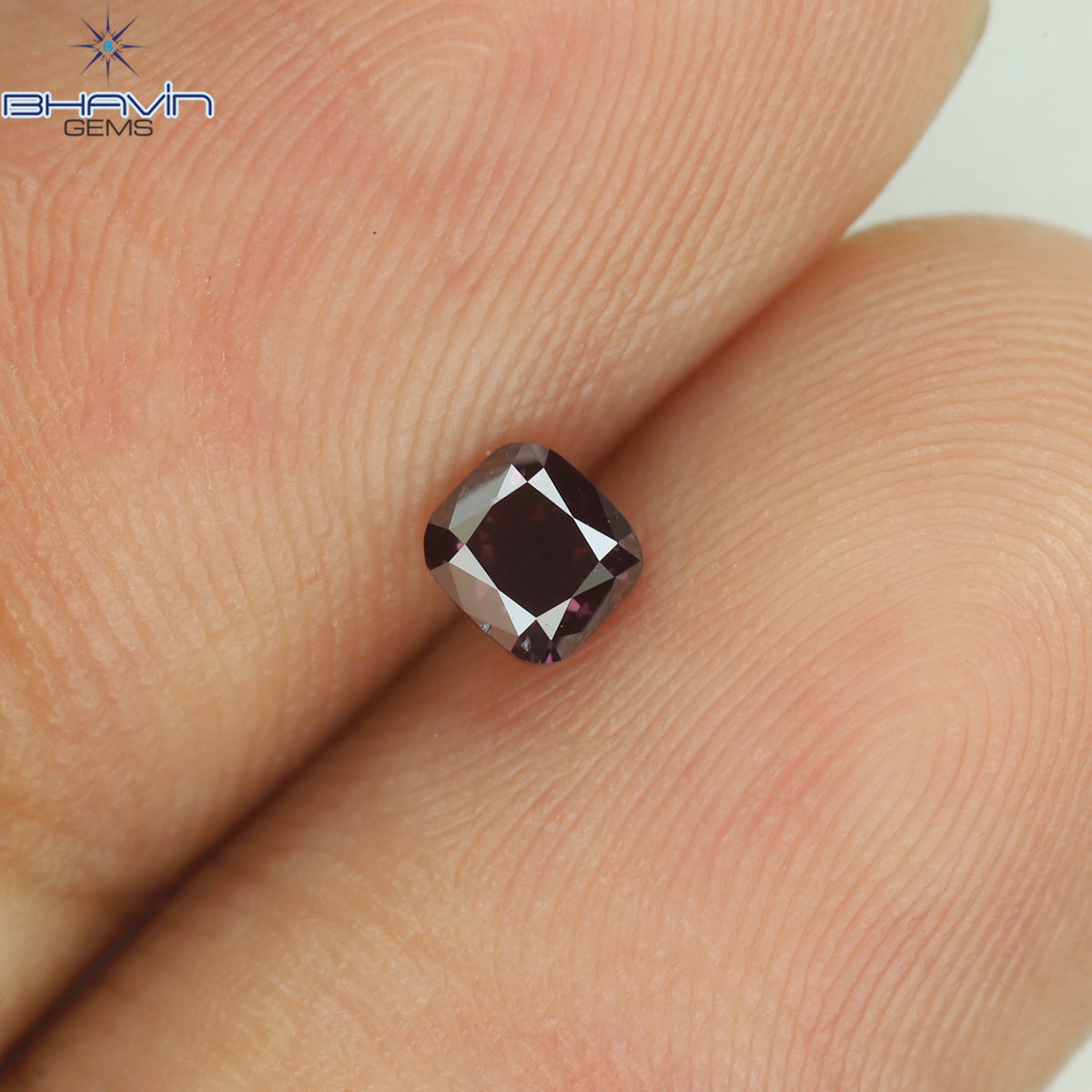 0.21 CT クッション シェイプ ナチュラル ルース ダイヤモンド 強化ピンク色 VS2 クラリティ (3.36 MM)