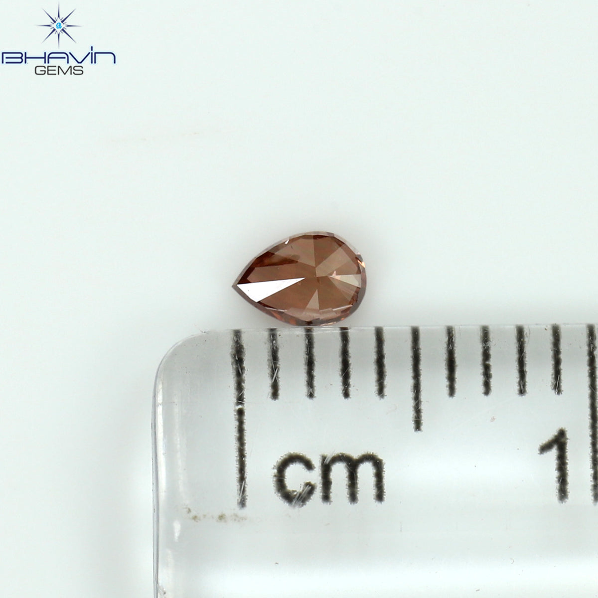 0.12 CT Natural Pear Diamond Enhanced Pink Color Clarity SI2 (3.86 MM)