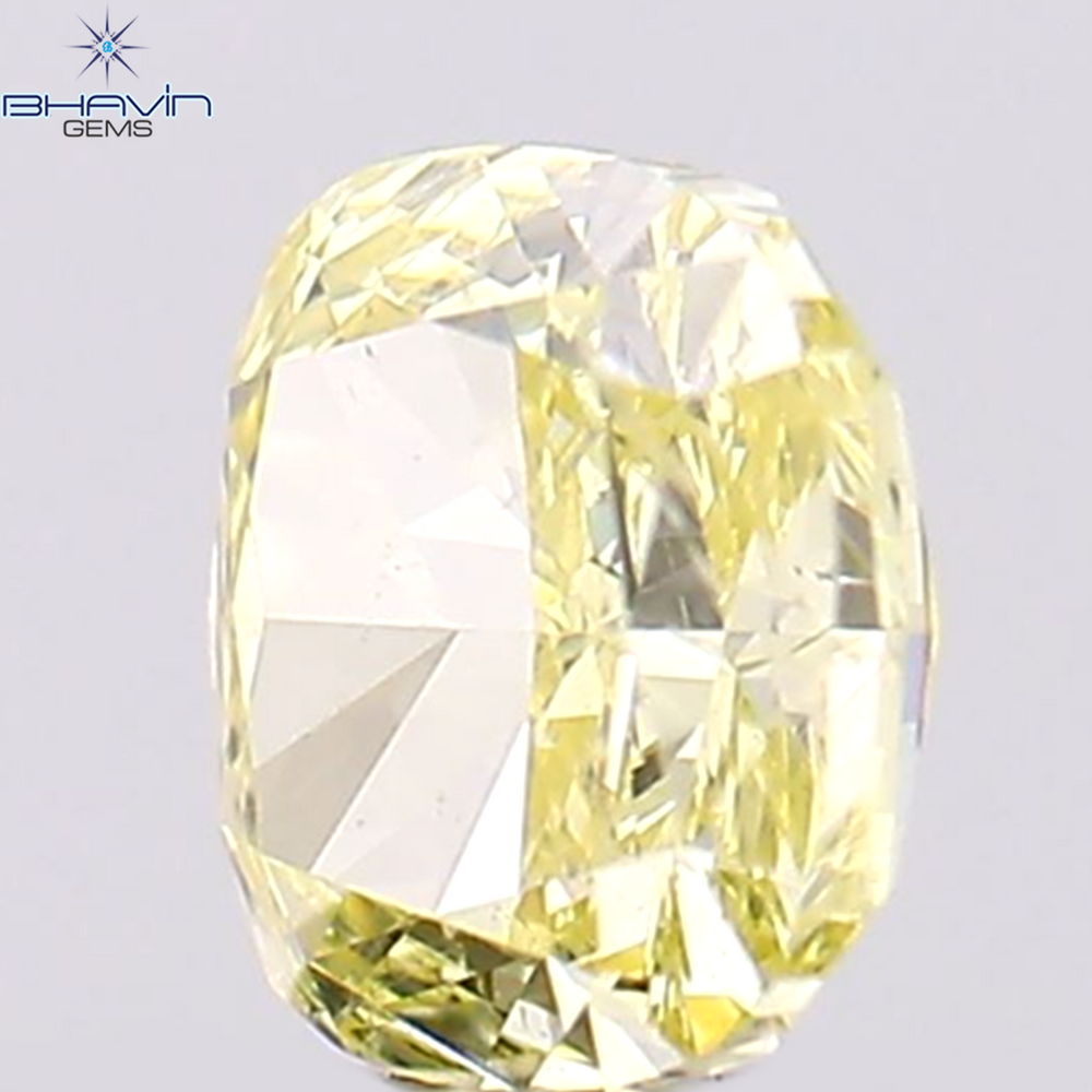 0.36 CT Cushion Shape Natural Loose Diamond Yellow Color SI1 Clarity (4.22 MM)