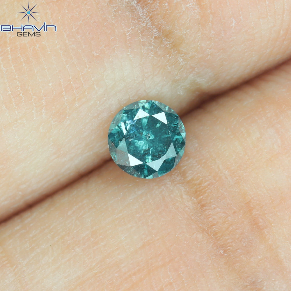 0.28 CT Round Diamond Natural Diamond Blue Color I3 Clarity (4.00 MM)