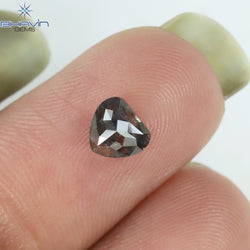 0.54 CT Heart Shape Natural Loose Diamond Salt And Pepper Color I3 Clarity (5.42 MM)