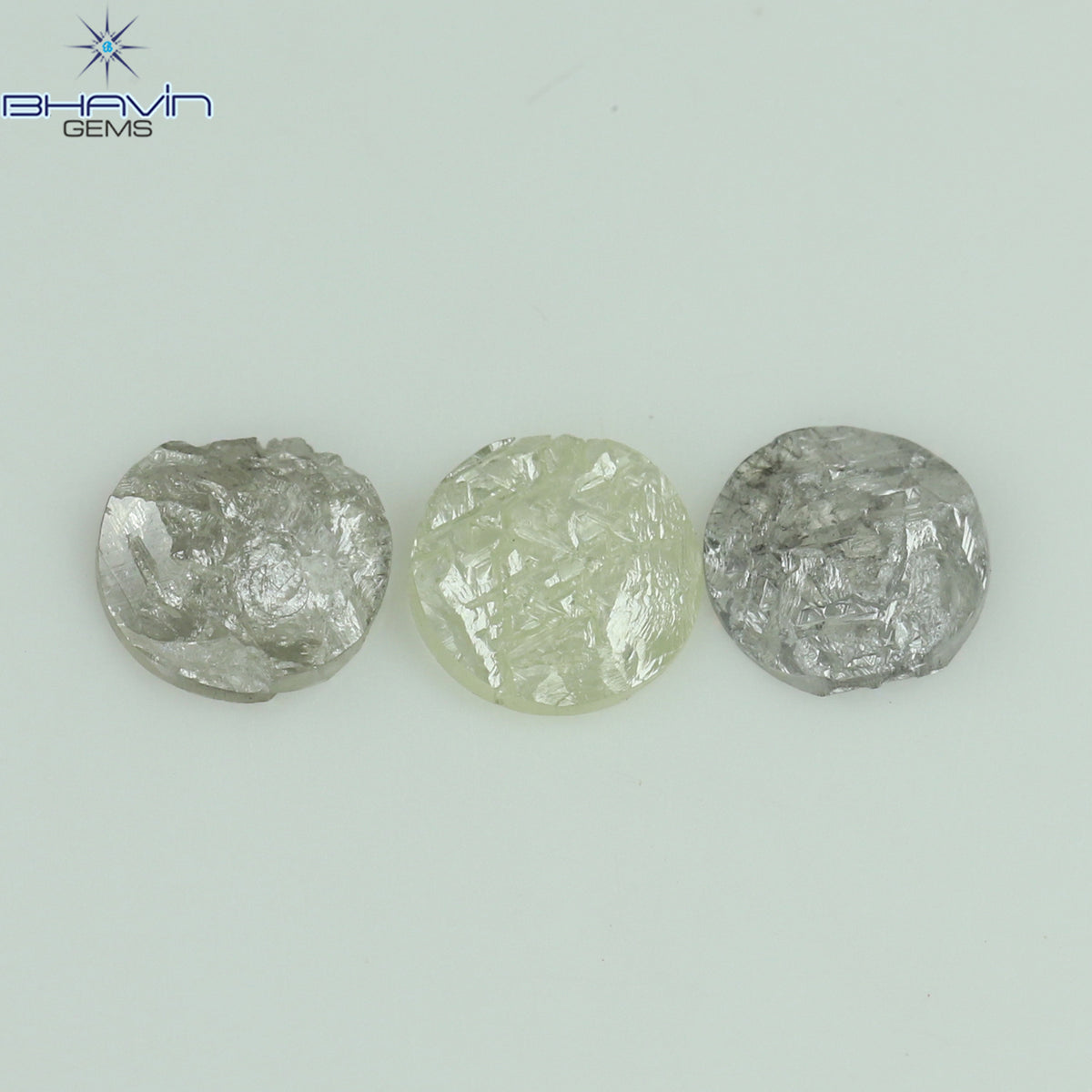 0.50 CT/3 Pcs Natural Uncut Diamond White Color Clarity I3 (4.70 MM)