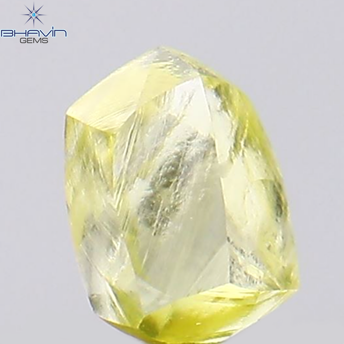 0.20 CT Natural Rough Diamond Yellow Color Clarity VS1 (3.73 MM)