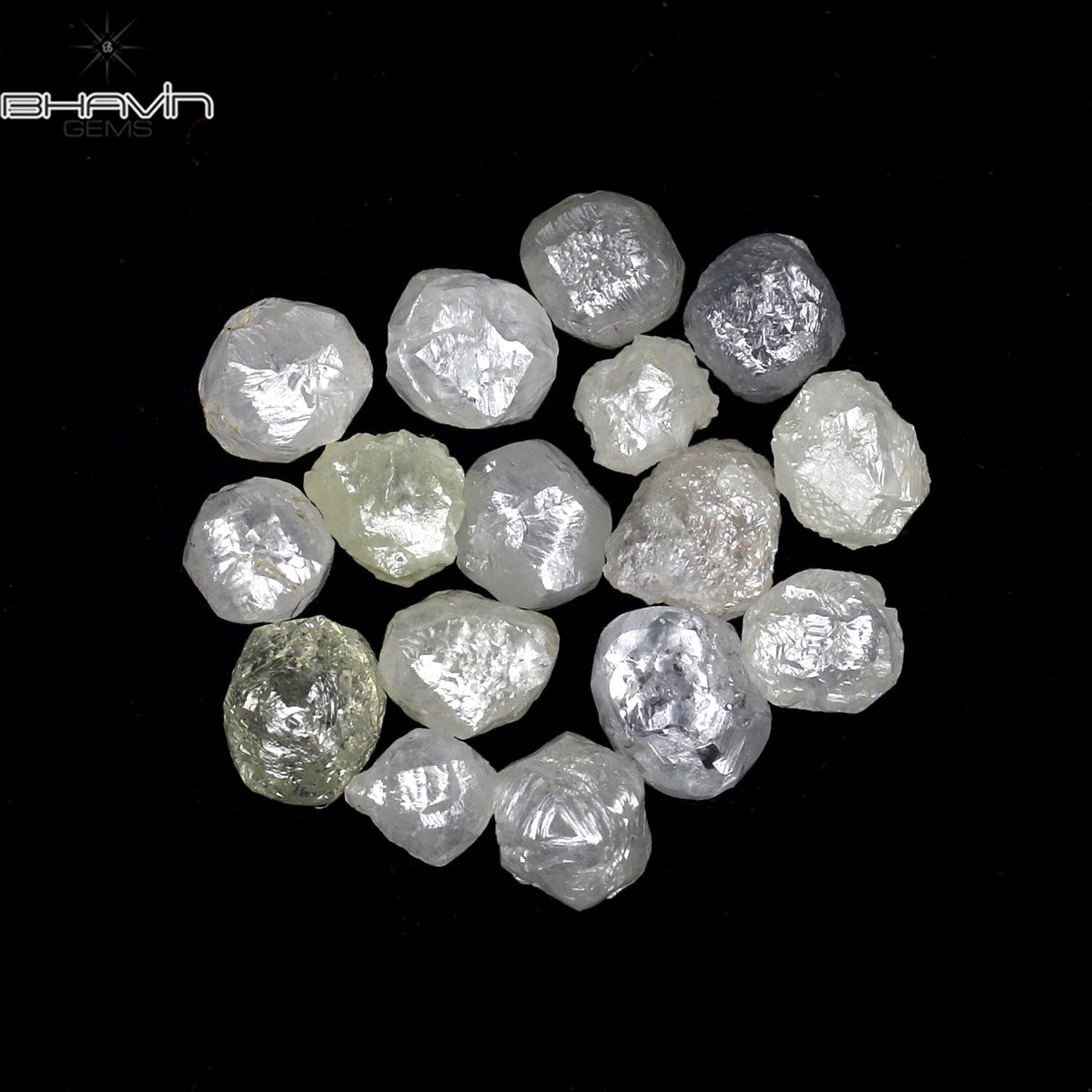 3.07 CT/16 Pcs Natural Rough Diamond White Color Clarity I3 (3.05 MM)
