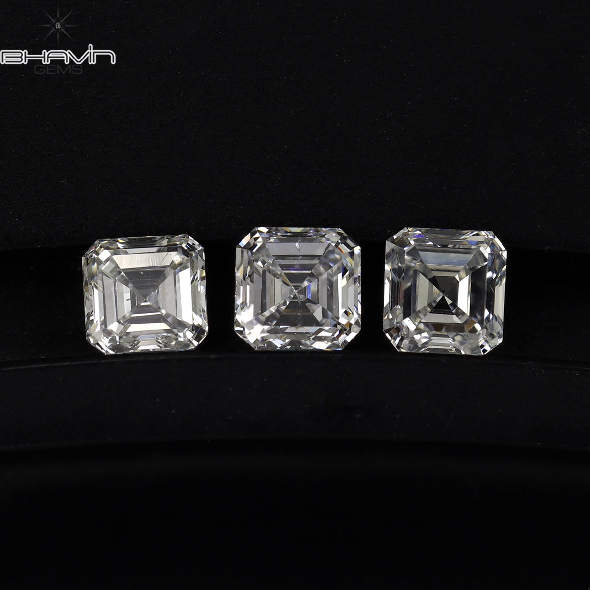 0.10 CT Natural Asscher Diamond White (G+) Color Clarity VVS-VS (2.40 MM)