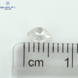 0.22 CT マーキス シェイプ ナチュラル ルース ダイヤモンド ホワイト カラー I3 クラリティ (4.95 MM)