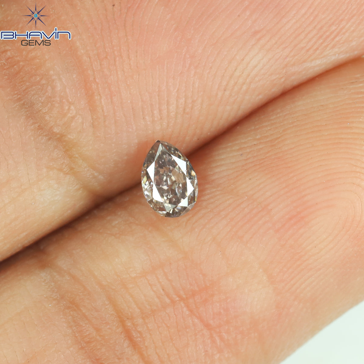0.12 CT ペアシェイプ ナチュラル ダイヤモンド ピンク色 SI2 クラリティ (3.99 MM)