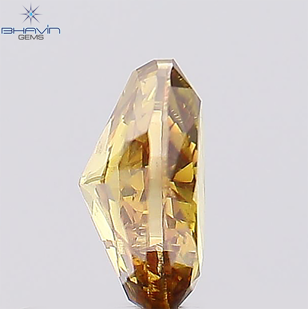 0.33 CT、オーバル ダイヤモンド、ブラウン ピンク色、天然ルース ダイヤモンド、クラリティ SI1、(4.82 MM)