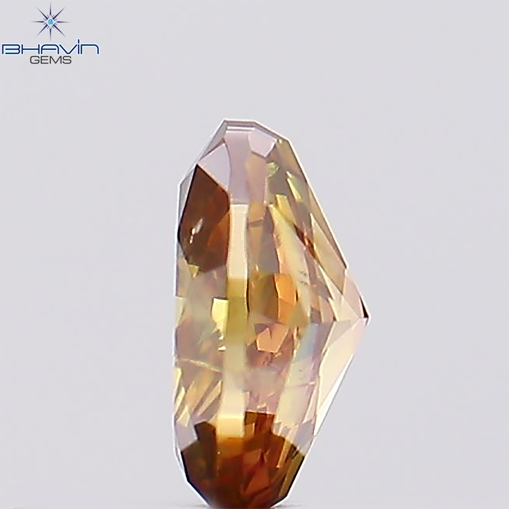 0.33 CT、オーバル ダイヤモンド、ブラウン ピンク色、天然ルース ダイヤモンド、クラリティ SI1、(4.82 MM)