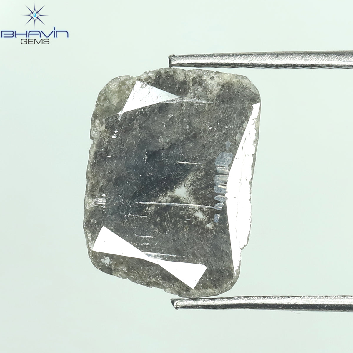 1.28 CT Slice Natural Diamond Salt And Pepper Color Clarity I3 (11.68 MM)